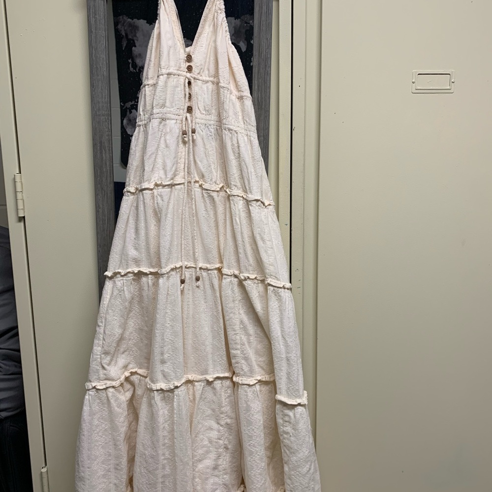 French connection ruffled backless dress